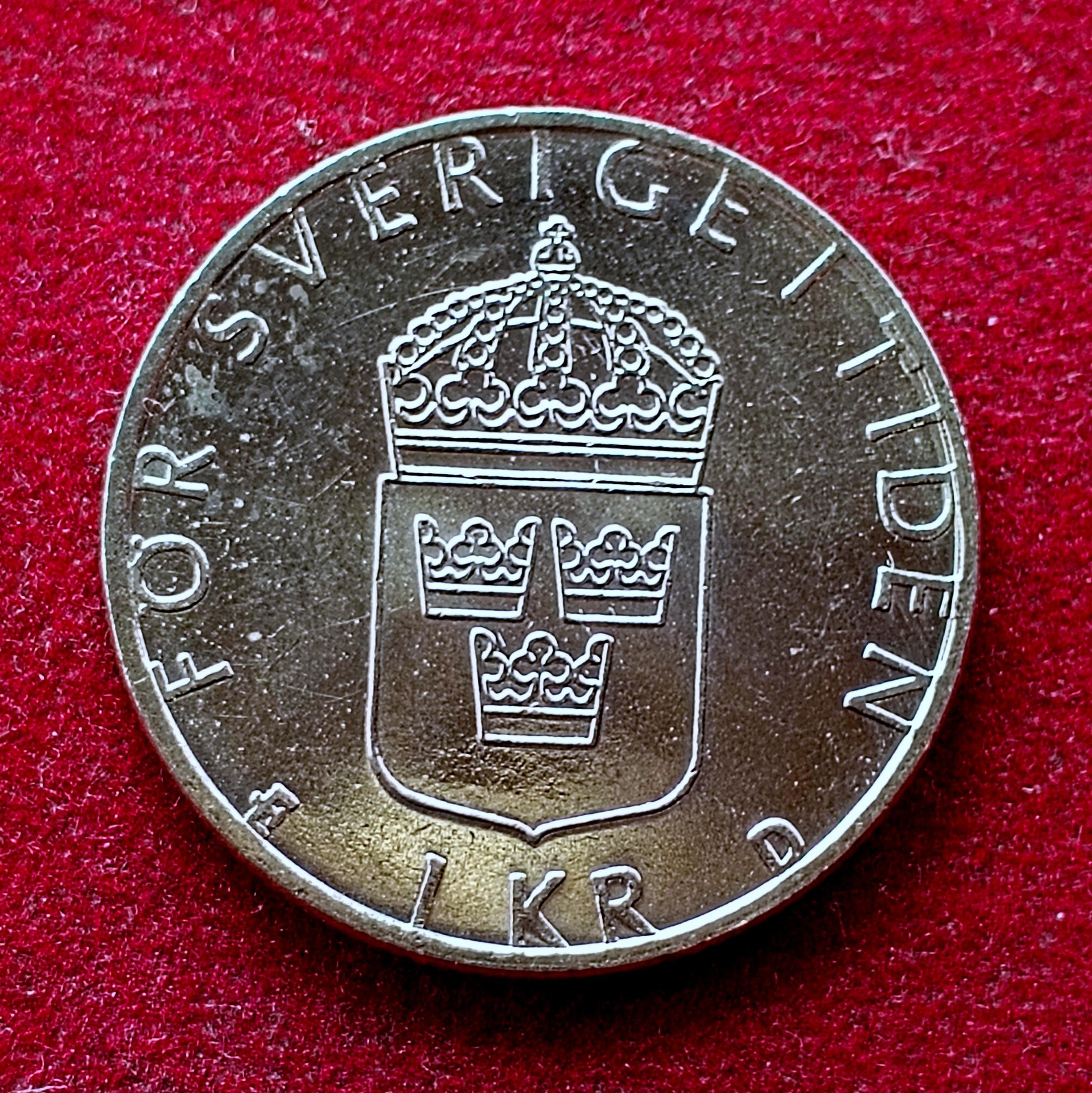 Sweden 1 Krona Carl XVI Gustaf 1992 Coin