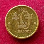 Sweden 10 Kronor – Carl XVI Gustaf 1992 Coin