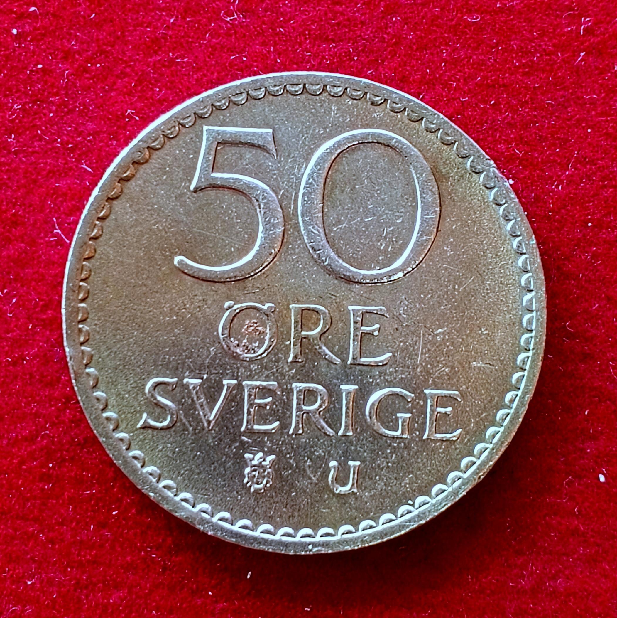 Sweden 50 Ore - Gustaf VI Adolf 1966 Coin