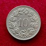 Switzerland 10 Rappen 1962 Coin