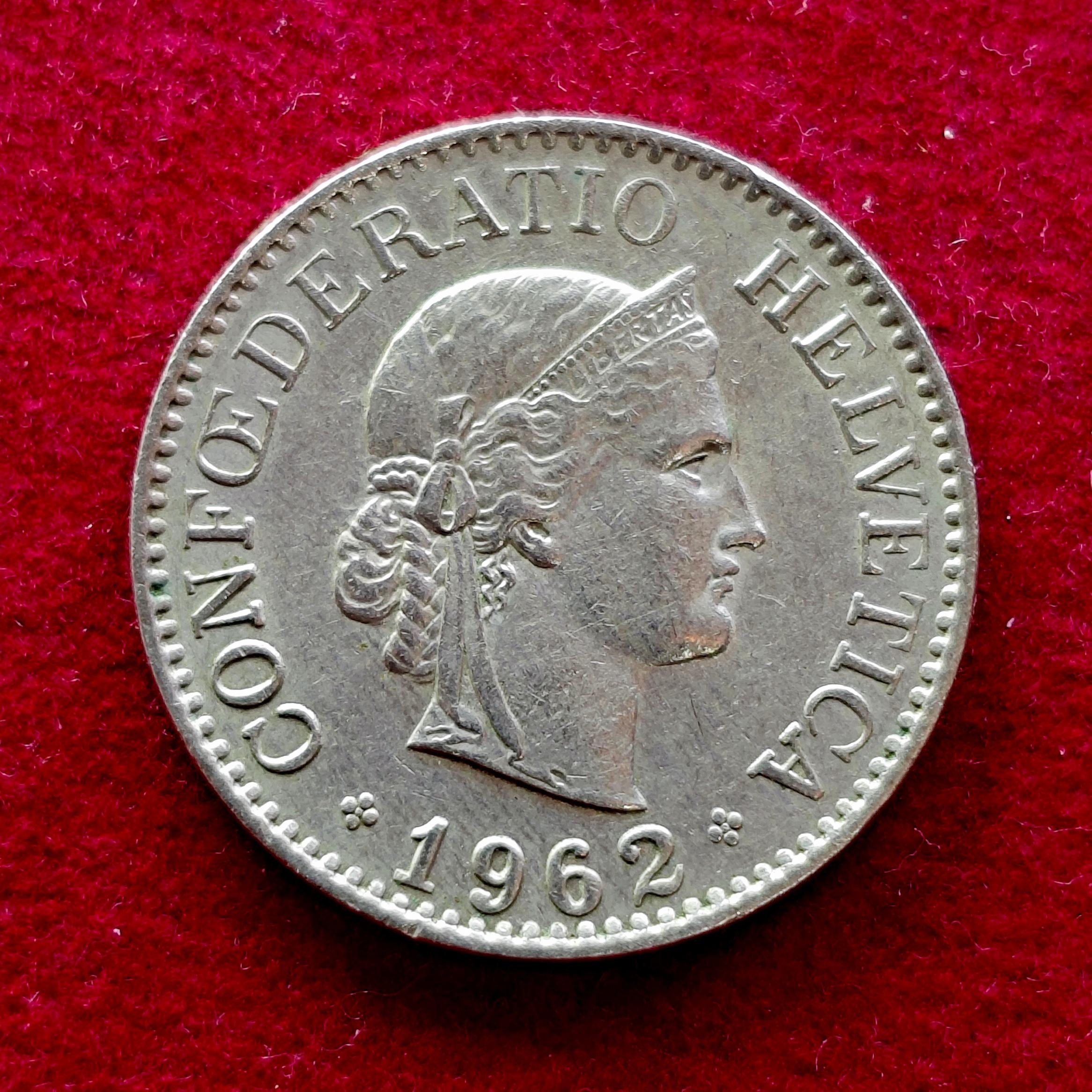 Switzerland 10 Rappen 1962 Coin