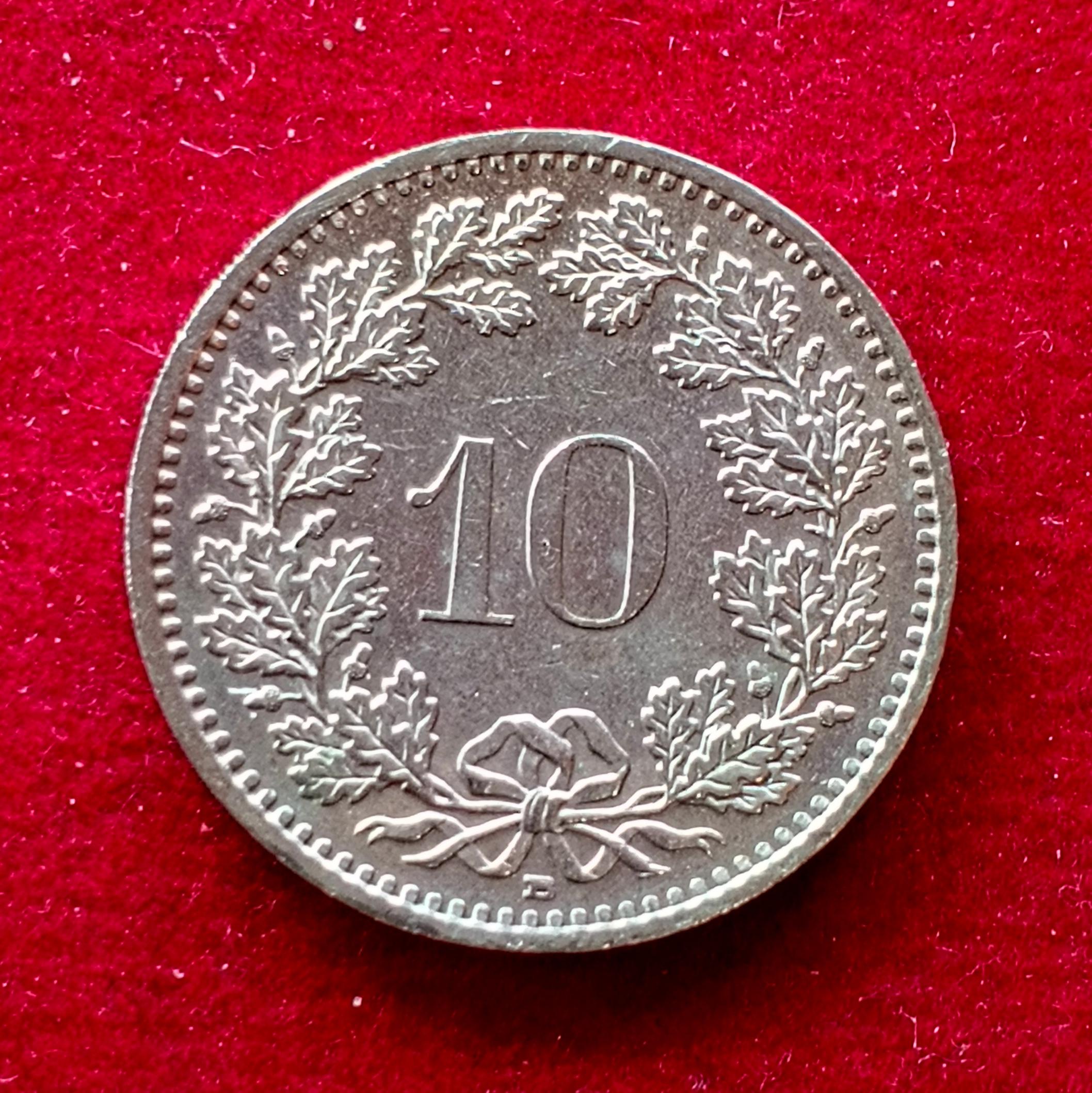 Switzerland 10 Rappen 1989 Coin