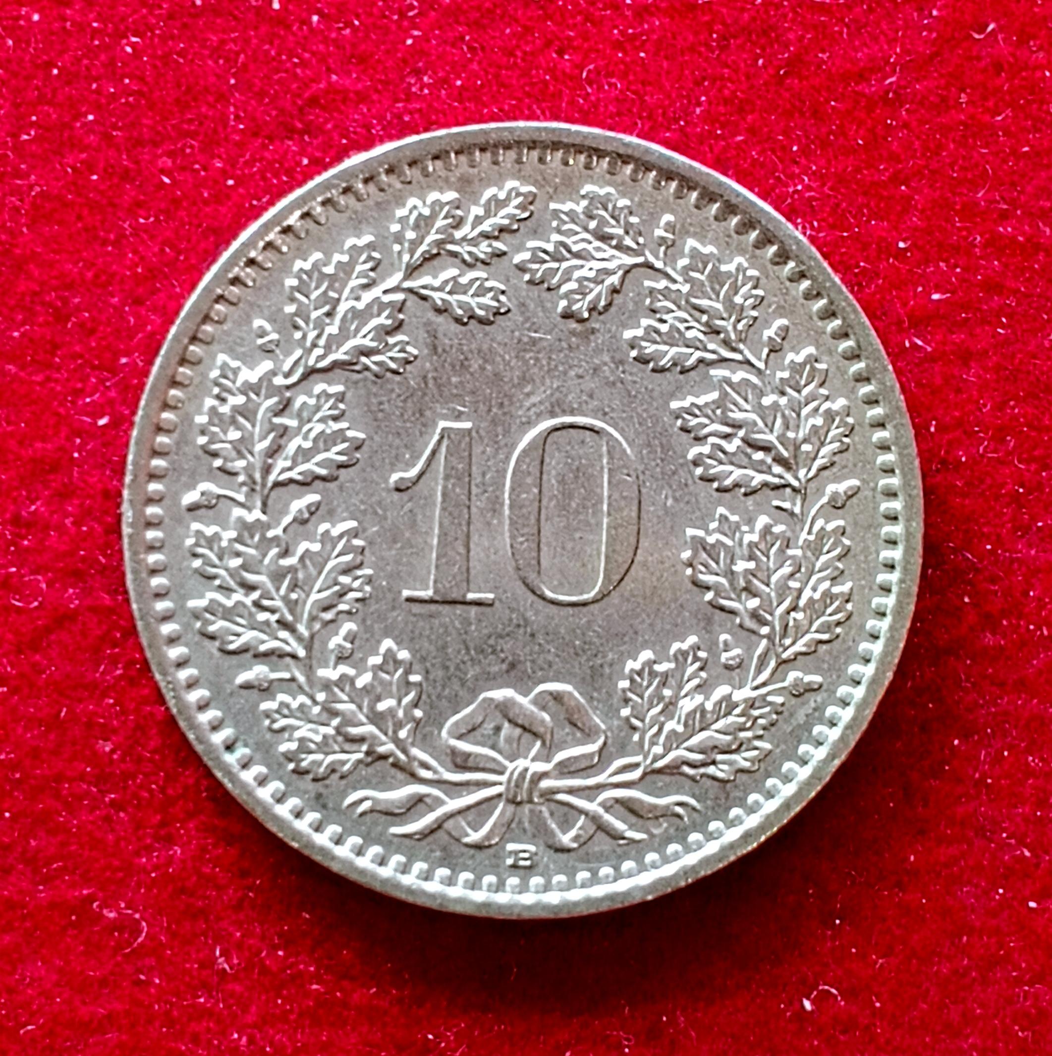 Switzerland 10 Rappen 1991 Coin