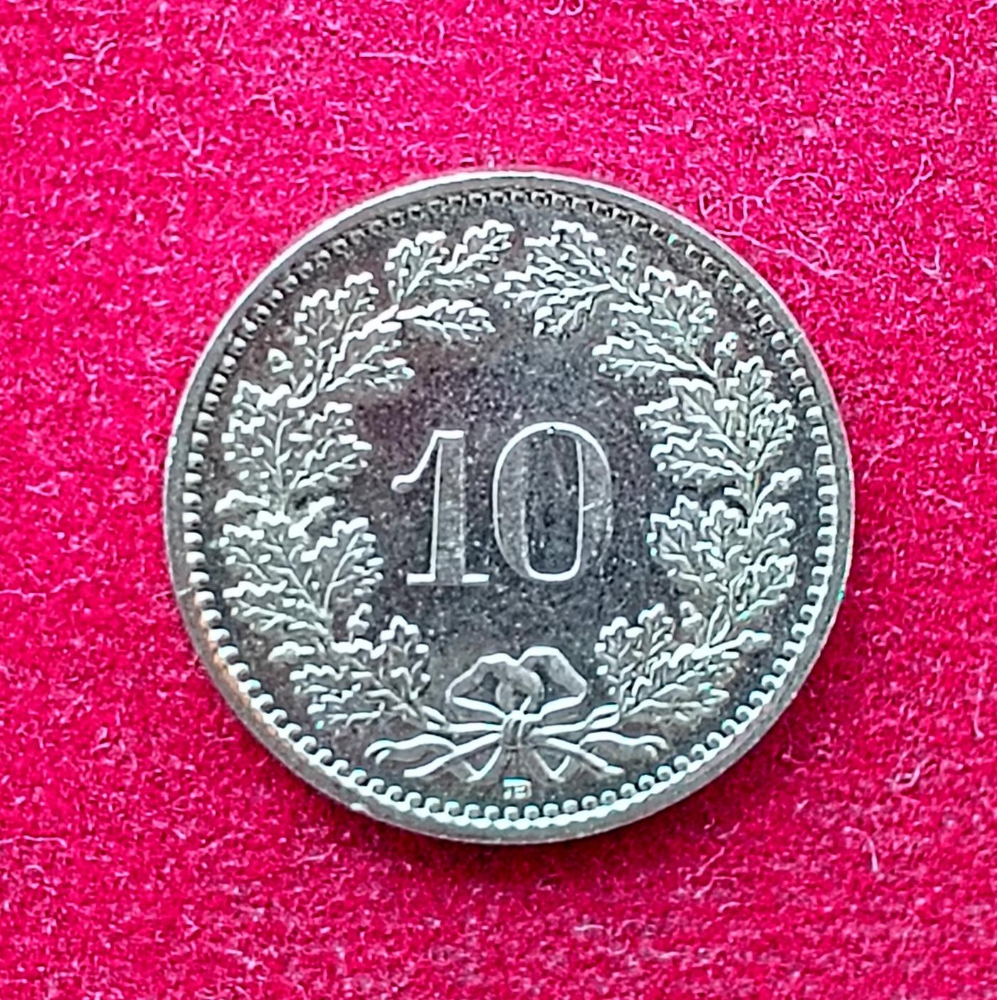 Switzerland 10 Rappen 2012 Coin