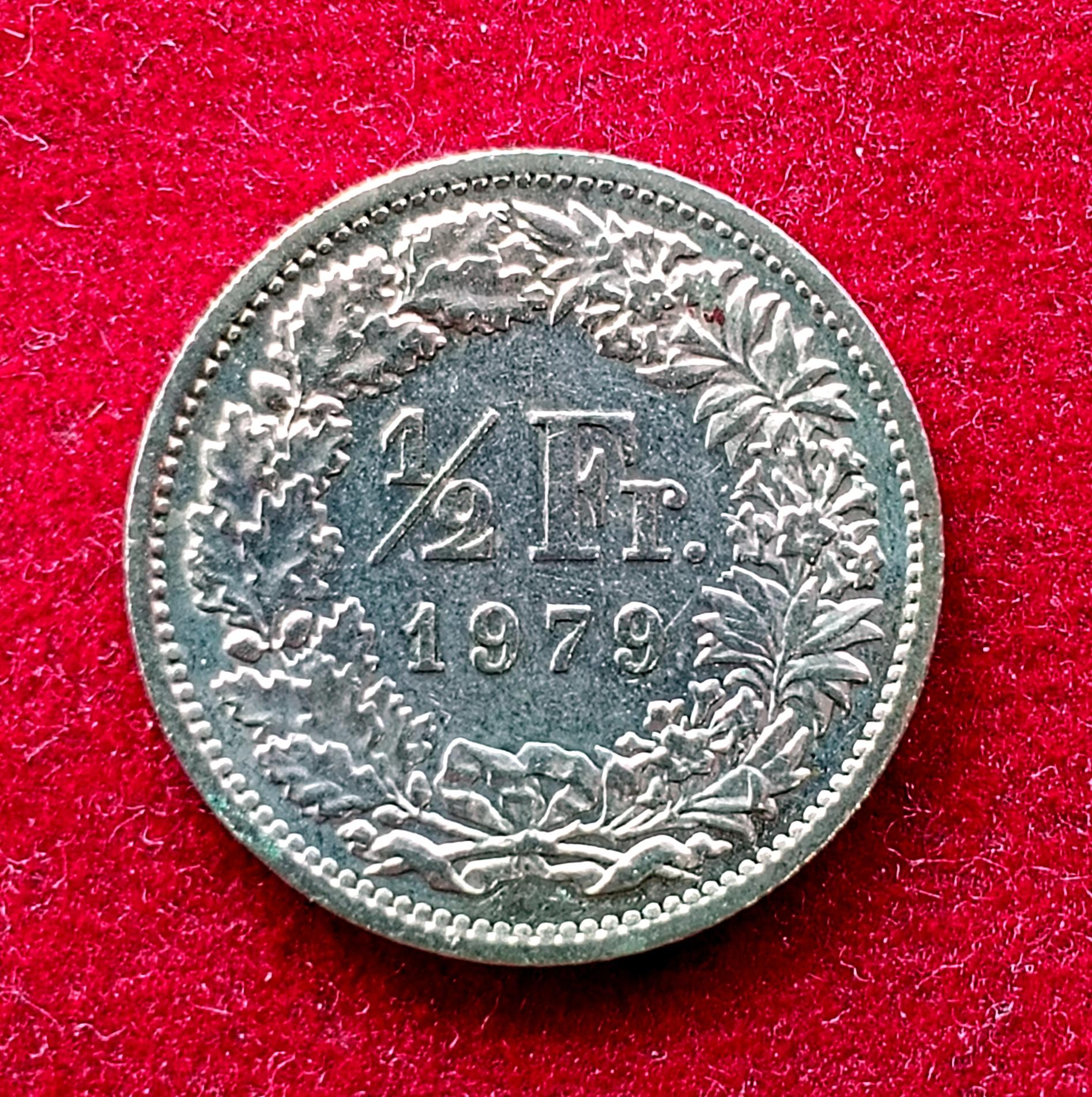 Switzerland 1/2 Franc Helvetia standing 1979 Coin