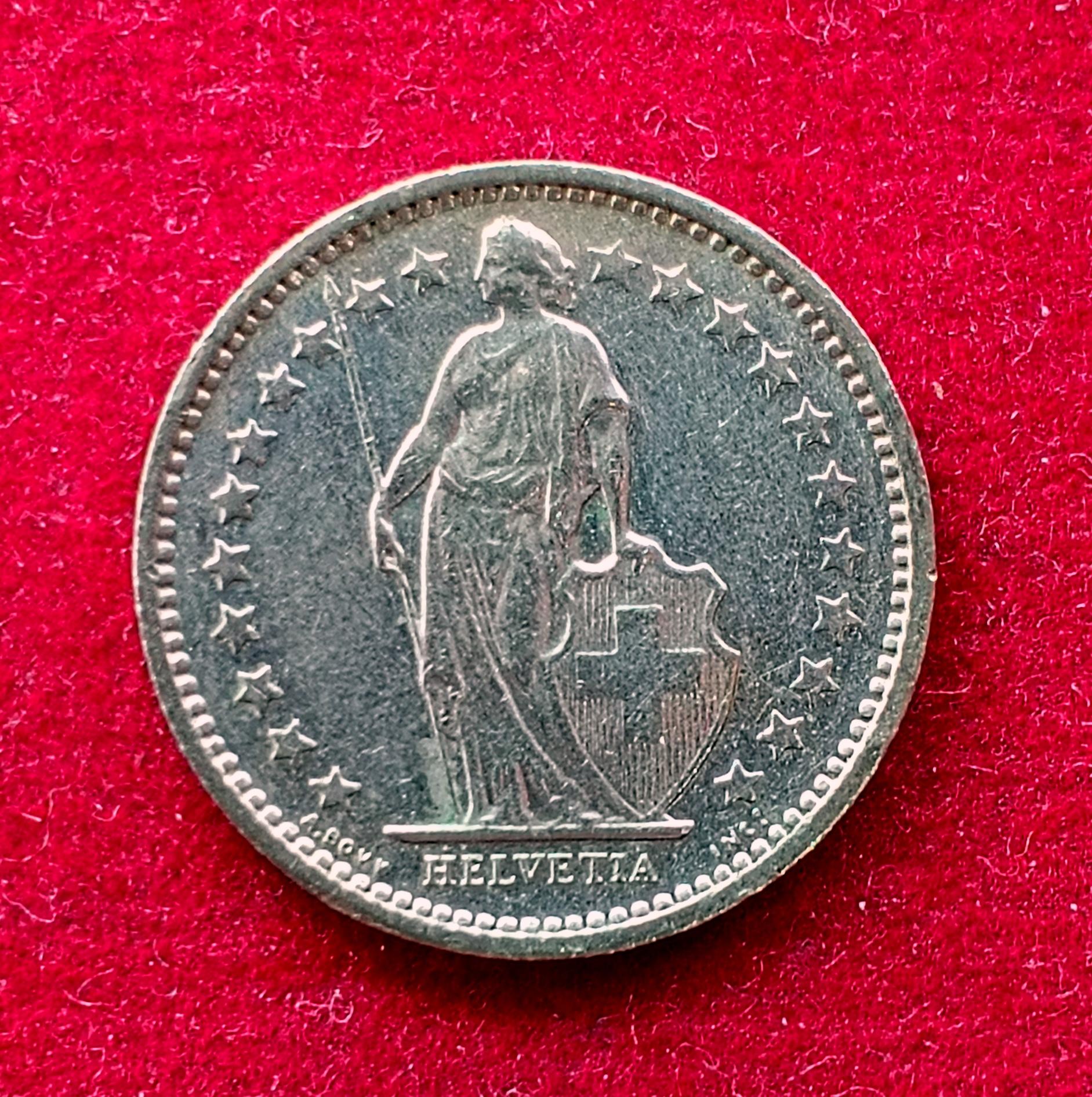 Switzerland 1/2 Franc Helvetia standing 1979 Coin