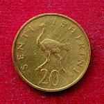 Tanzania 20 Senti 1966 Coin