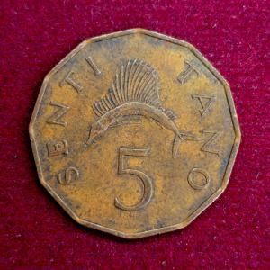Tanzania 5 Senti 1966 Coin