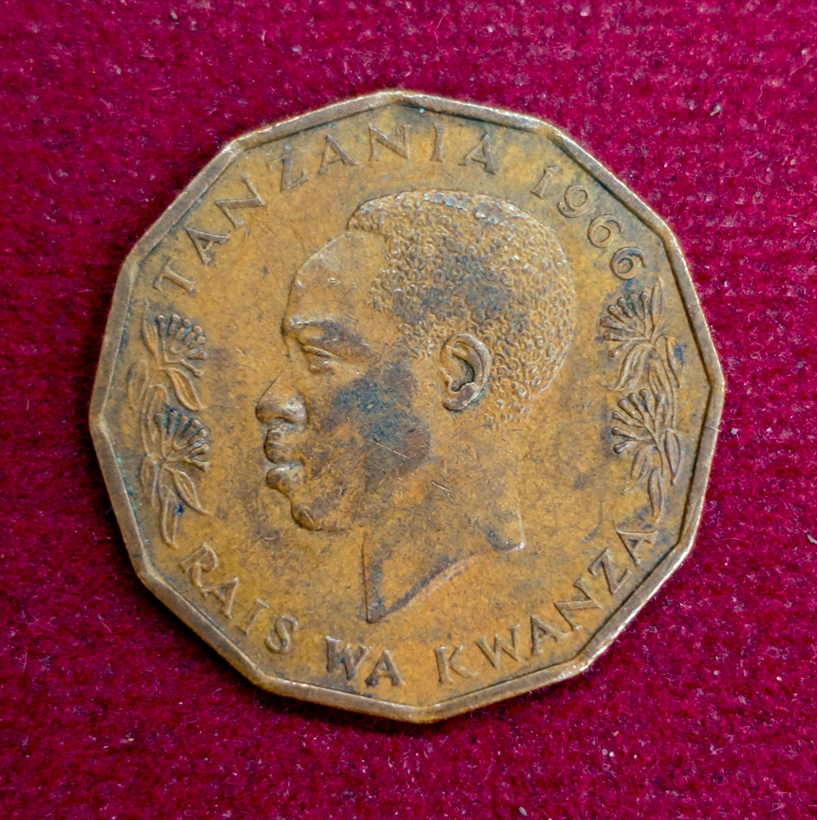 Tanzania 5 Senti 1966 Coin