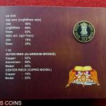 2008 – Ter-Centenary of Gur-Ta-Gaddi of Shri Guru Granth Sahib UNC 1 Coin Set (Rs 10) Hyderabad Mint