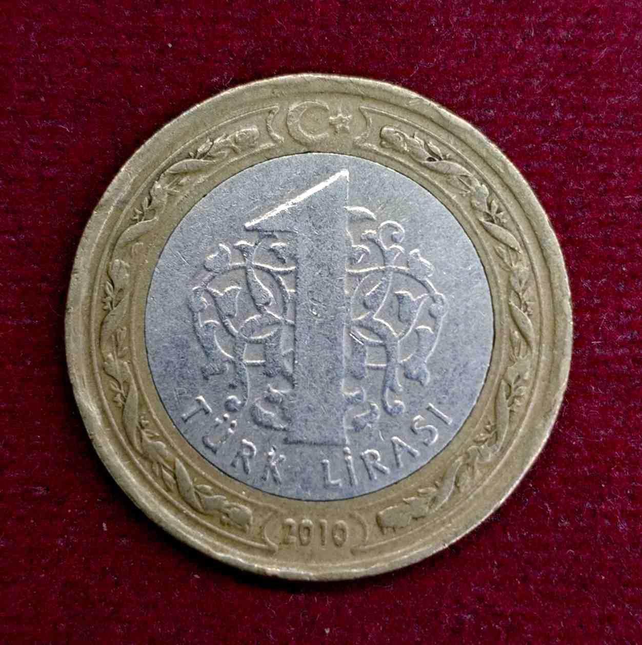 Turkey 1 Lira 2010 Coin