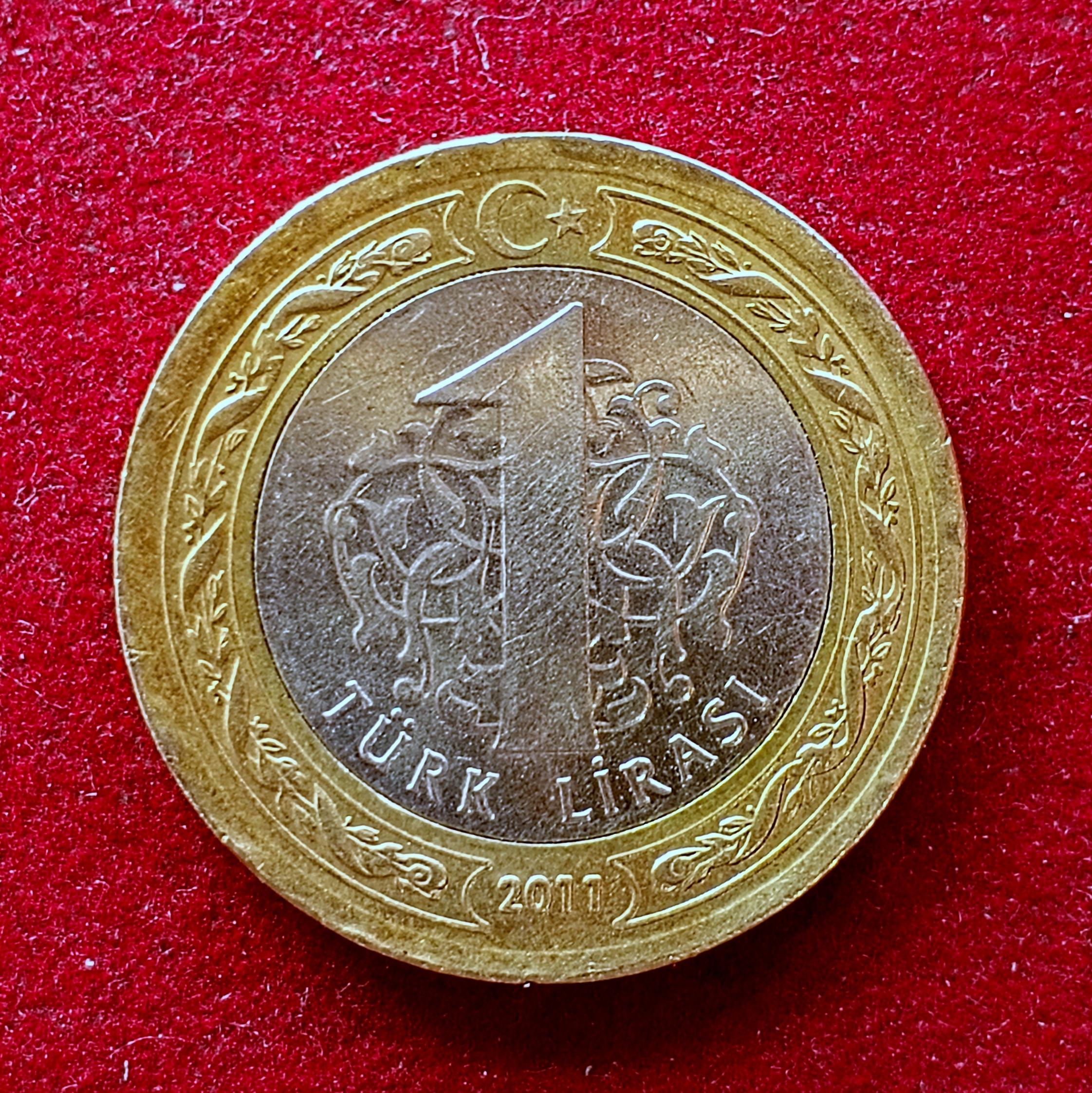 Turkey 1 Lira 2011 Coin