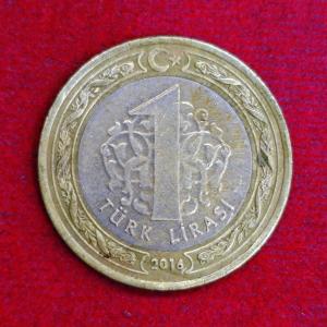 Turkey 1 Lira 2016 Coin