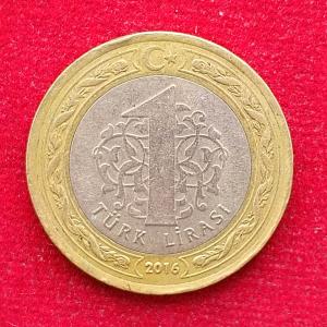 Turkey 1 Lira 2016 Coin