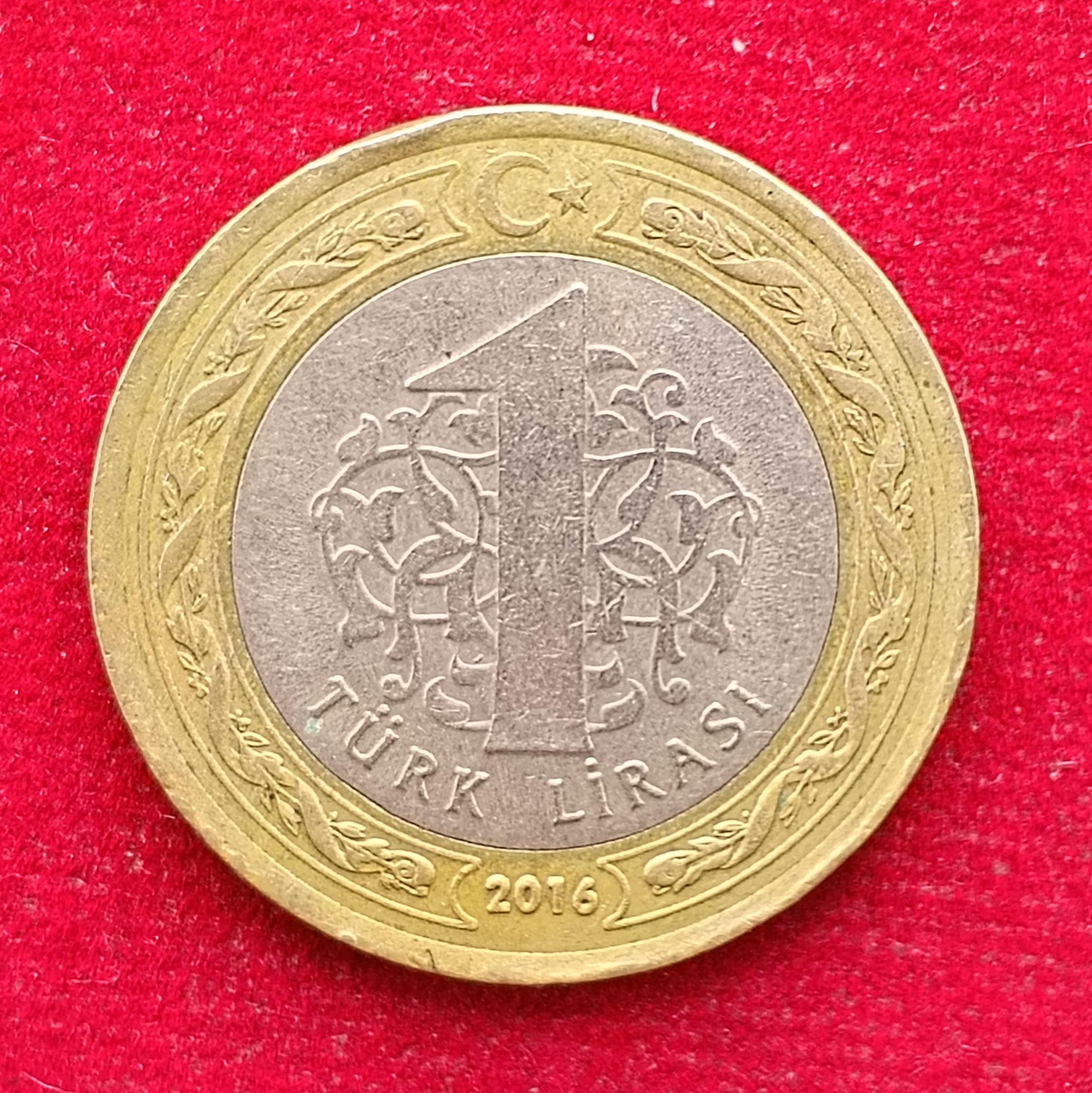 Turkey 1 Lira 2016 Coin