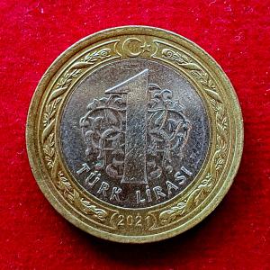 Turkey 1 Lira 2021 Coin