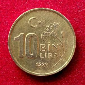Turkey 10 000 Lira 1998 Coin