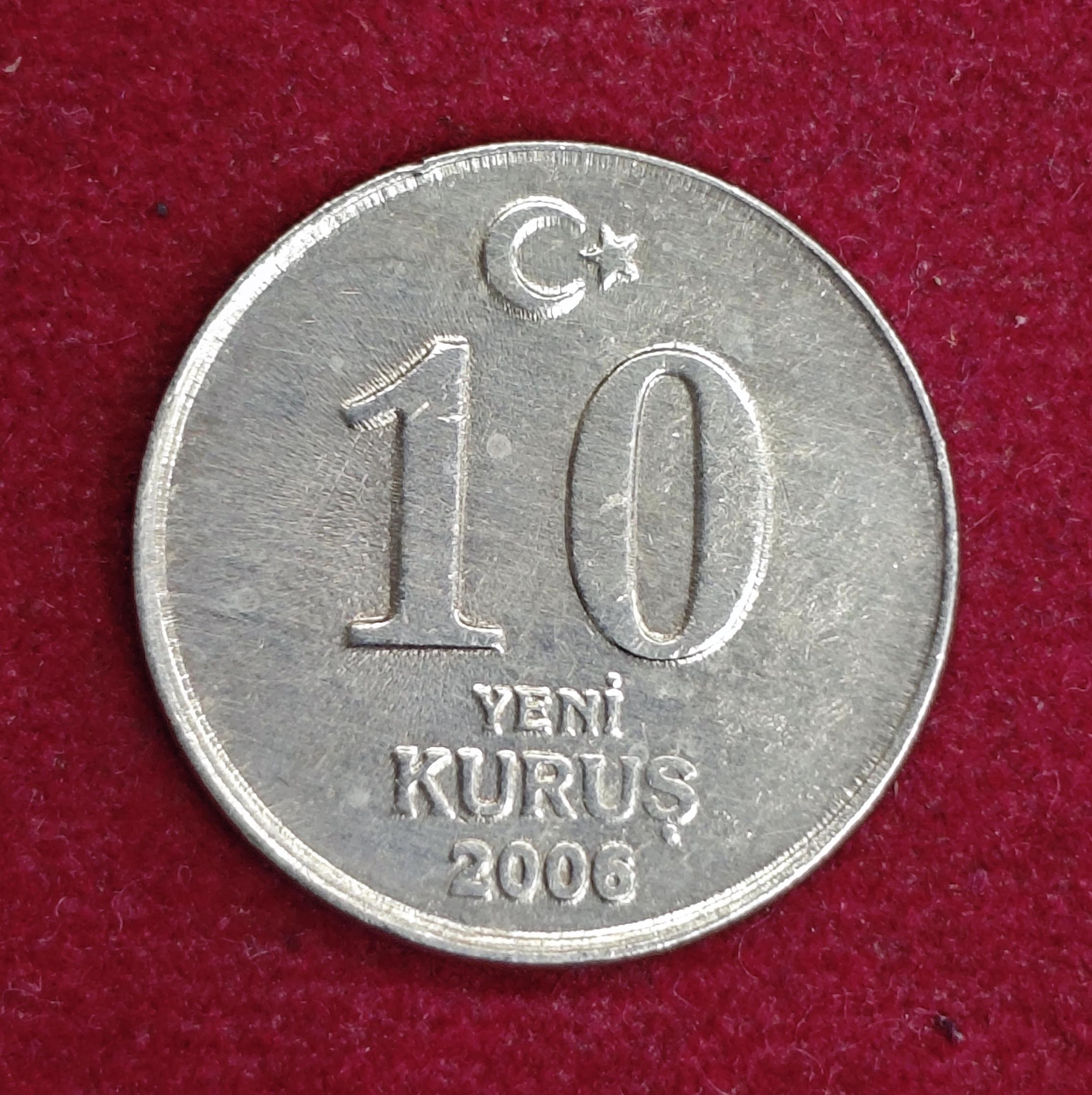 Turkey 10 Kurus 2006 Coin