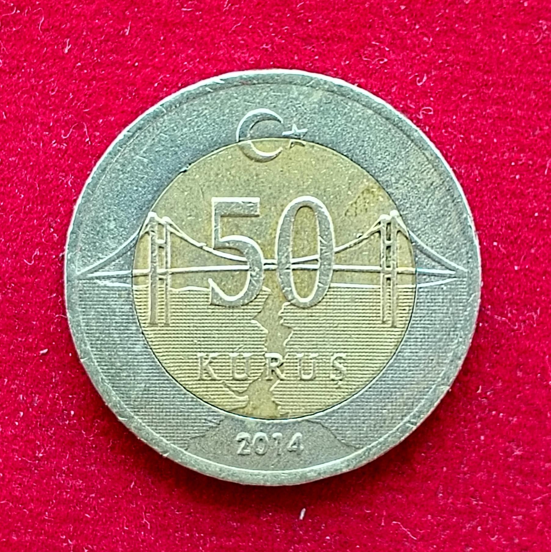 Turkey 50 Kurus 2014 Coin