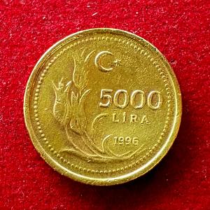Turkey 5000 Lira 1996 Coin
