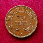 Uganda 10 Cents 1968 Coin