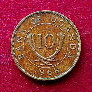 Uganda 10 Cents 1968 Coin