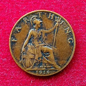 United Kingdom 1 Farthing - George V 1916 Coin