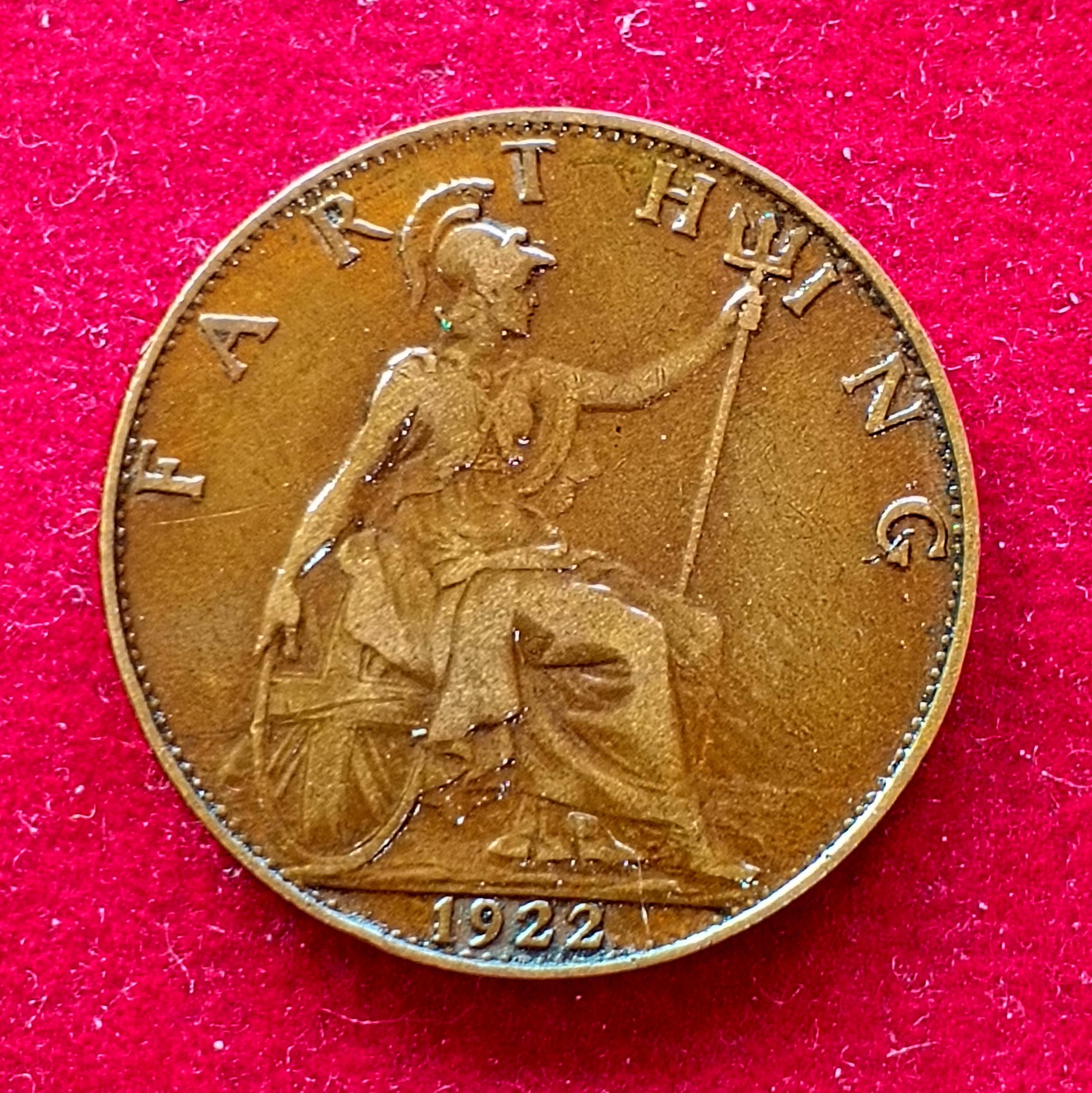 United Kingdom 1 Farthing - George V 1922 Coin