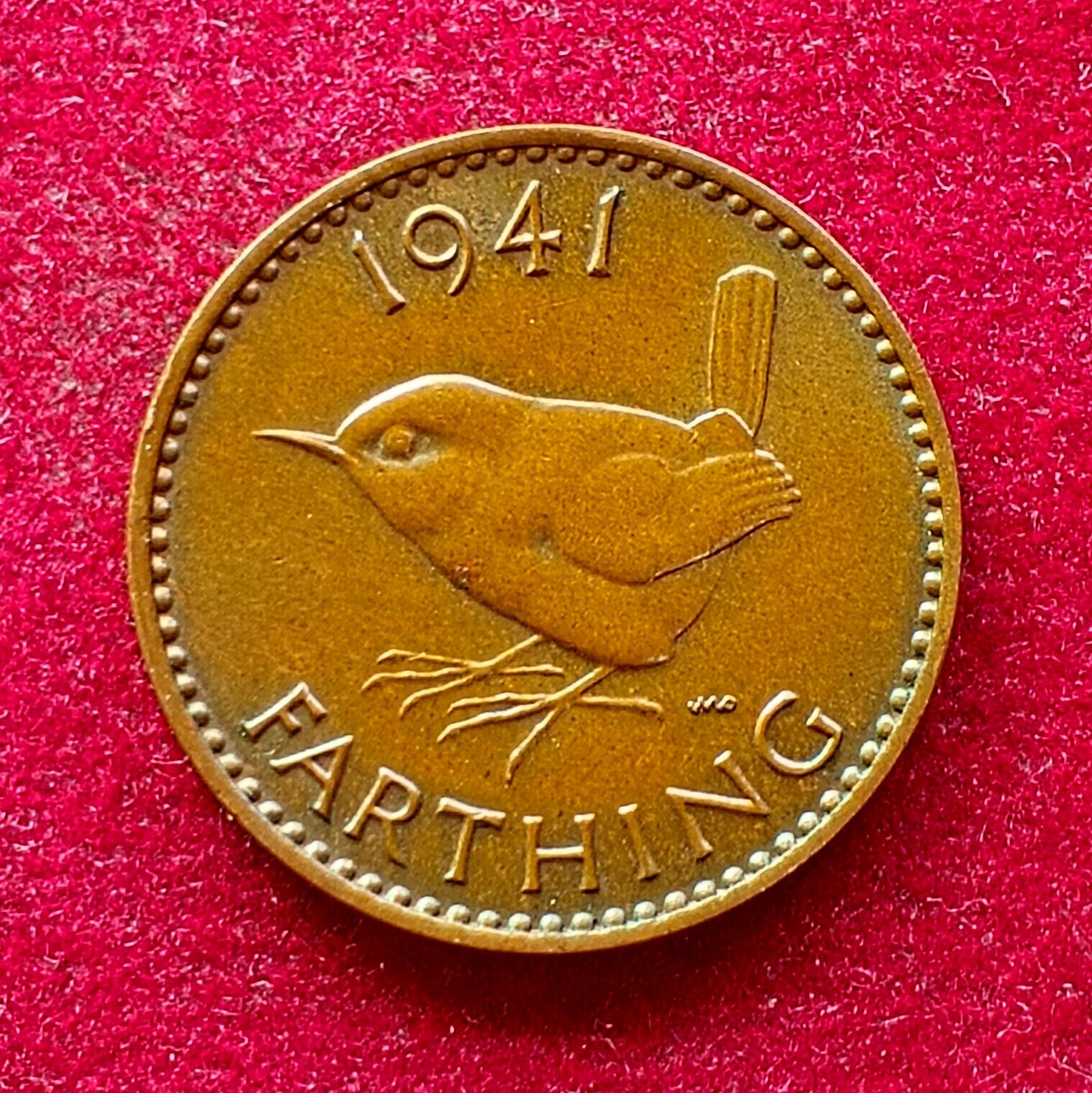 United Kingdom (UK) 1 Farthing George VI 1941 Coin