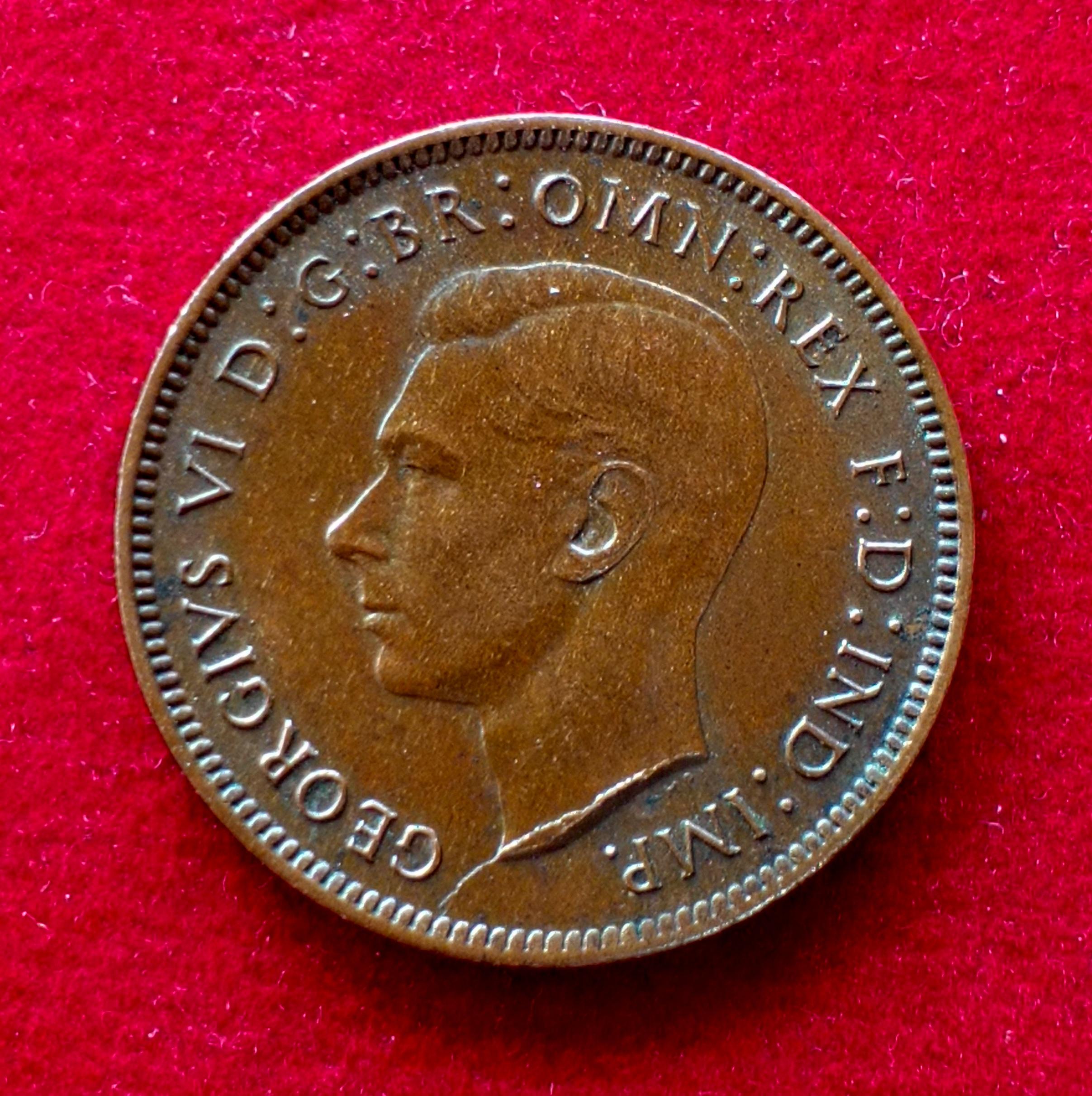 United Kingdom (UK) 1 Farthing George VI 1941 Coin