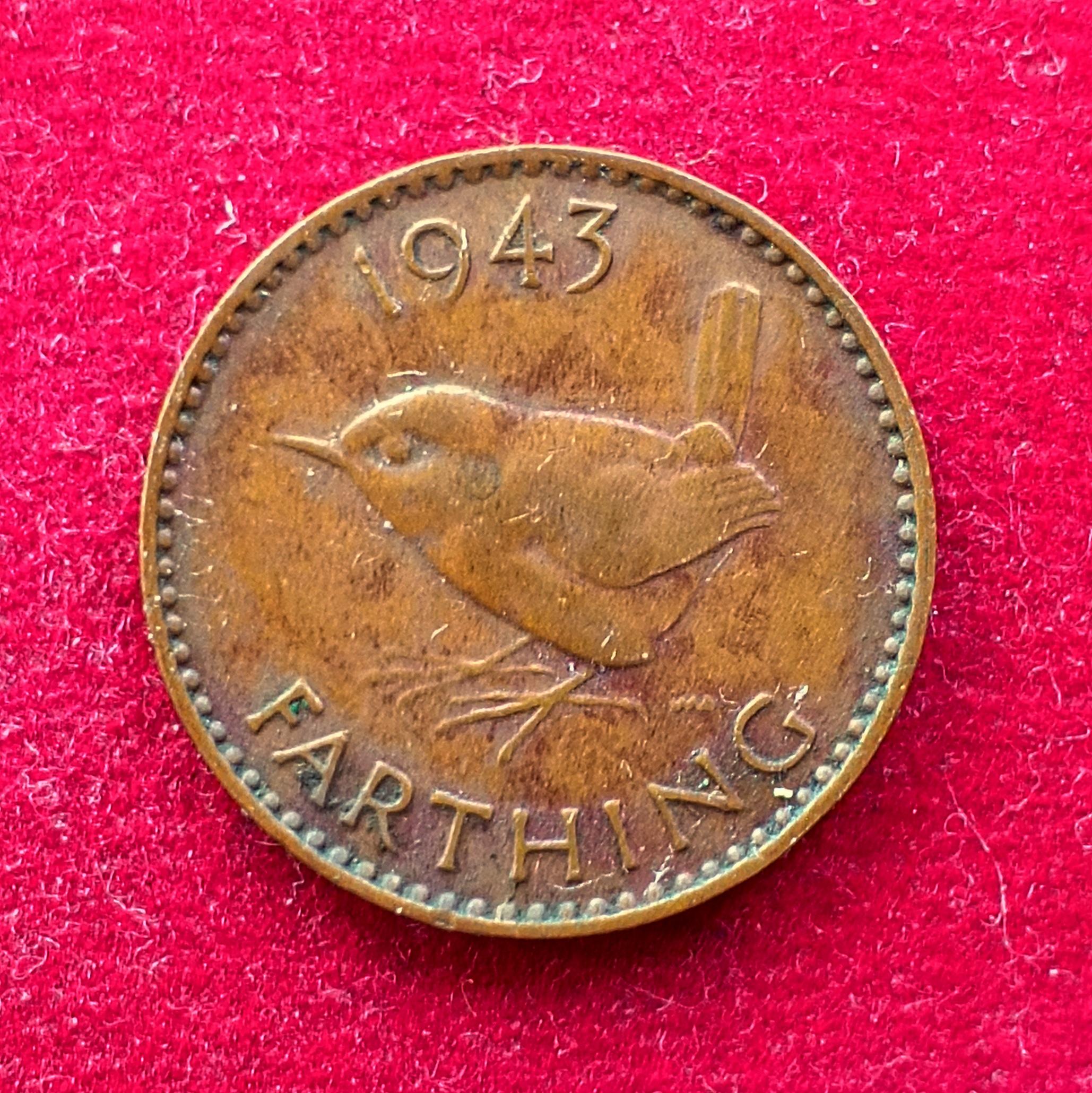 United Kingdom (UK) 1 Farthing George VI 1943 Coin