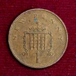 United Kingdom (UK) 1 New Penny Elizabeth II 1975 Coin
