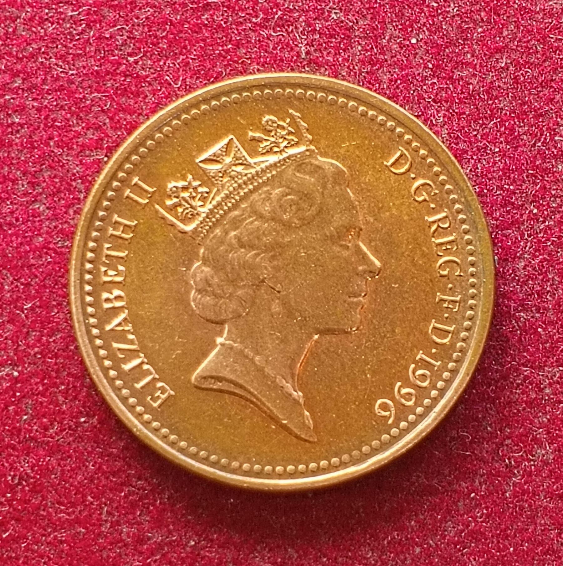 United Kingdom (UK) 1 New Penny Elizabeth II 1996 Coin