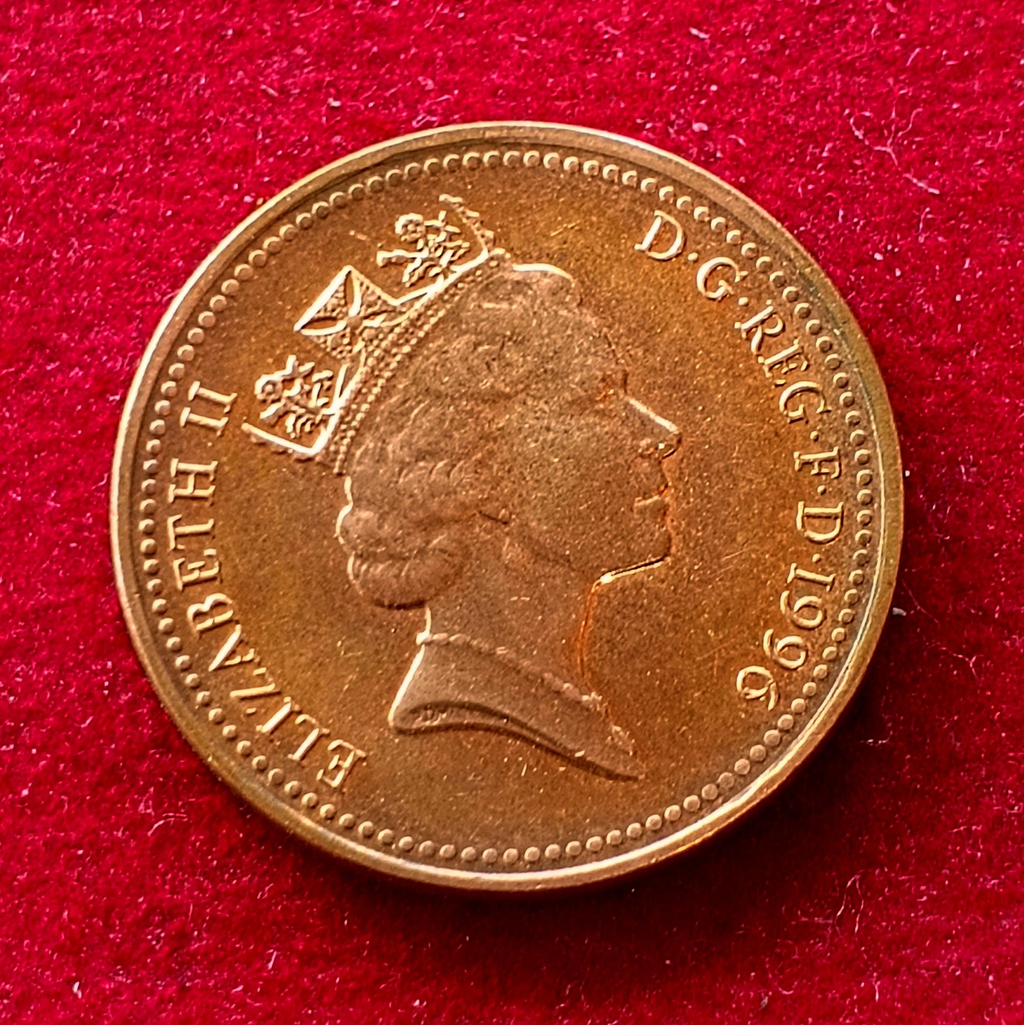 United Kingdom (UK) 1 New Penny Elizabeth II 1996 Coin
