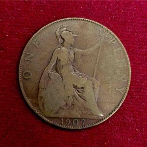 United Kingdom (UK) 1 Penny Edward VII 1907 Coin