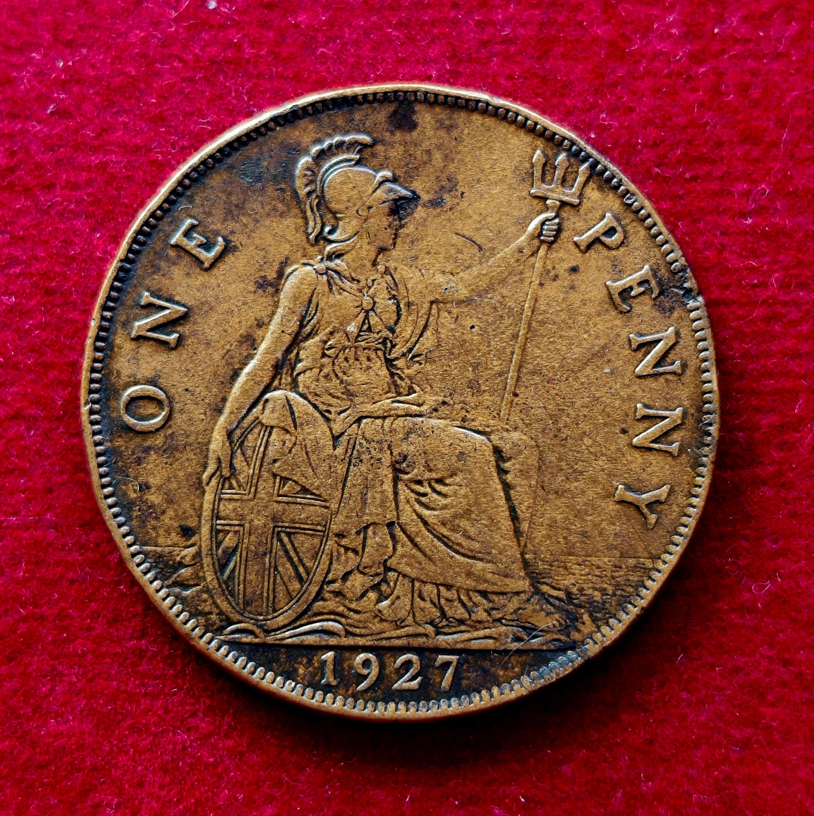 United Kingdom (UK) 1 Penny Edward VII 1927 Coin