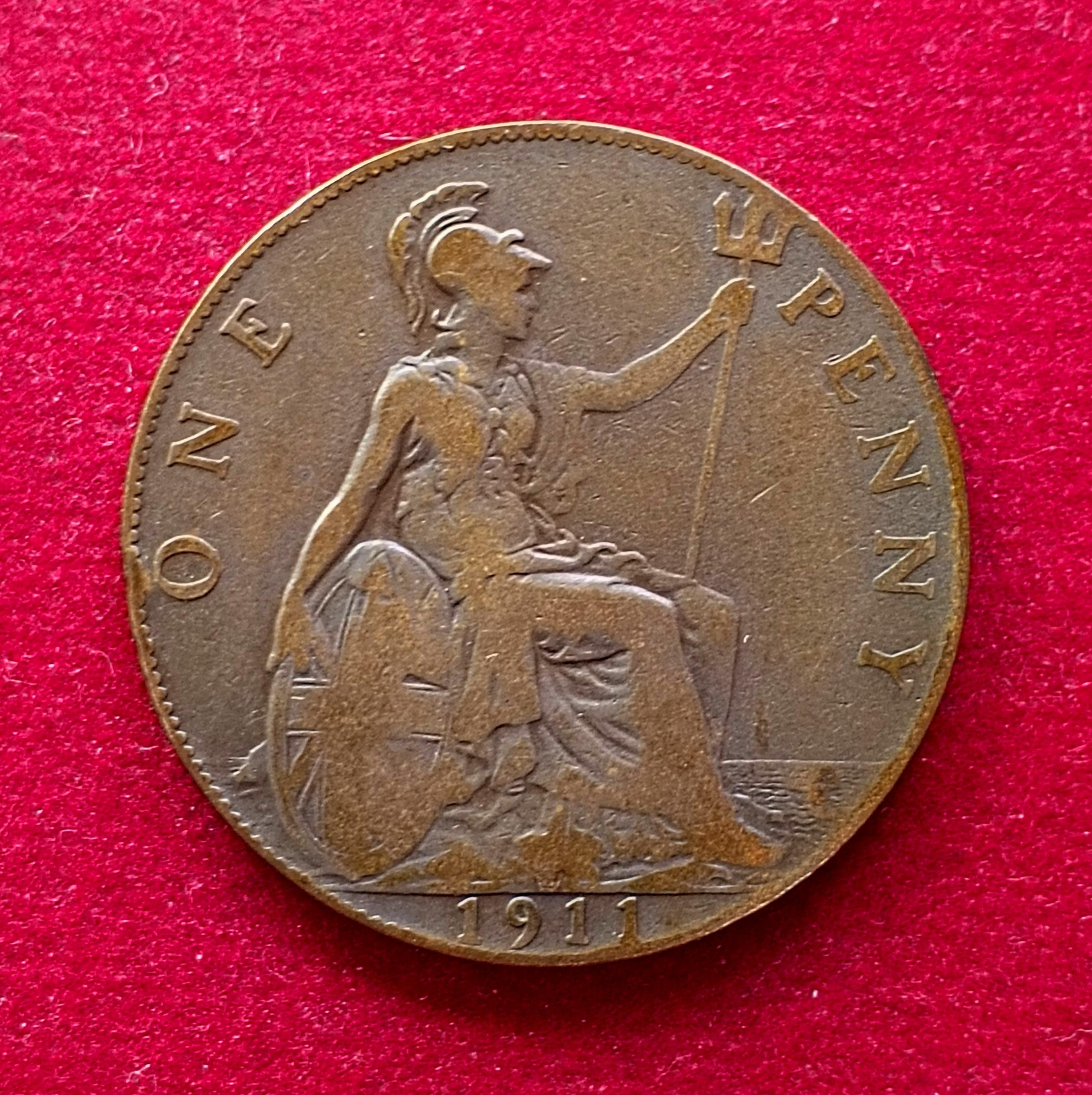United Kingdom (UK) 1 Penny Elizabeth II 1911 Coin