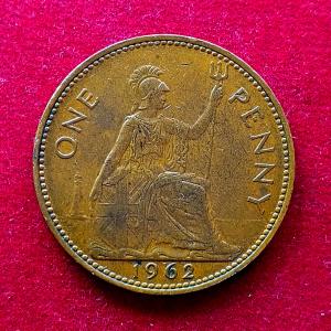 United Kingdom (UK) 1 Penny Elizabeth II 1962 Coin