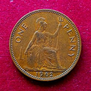 United Kingdom (UK) 1 Penny Elizabeth II 1962 Coin
