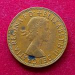 United Kingdom (UK) 1 Penny Elizabeth II 1962 Coin