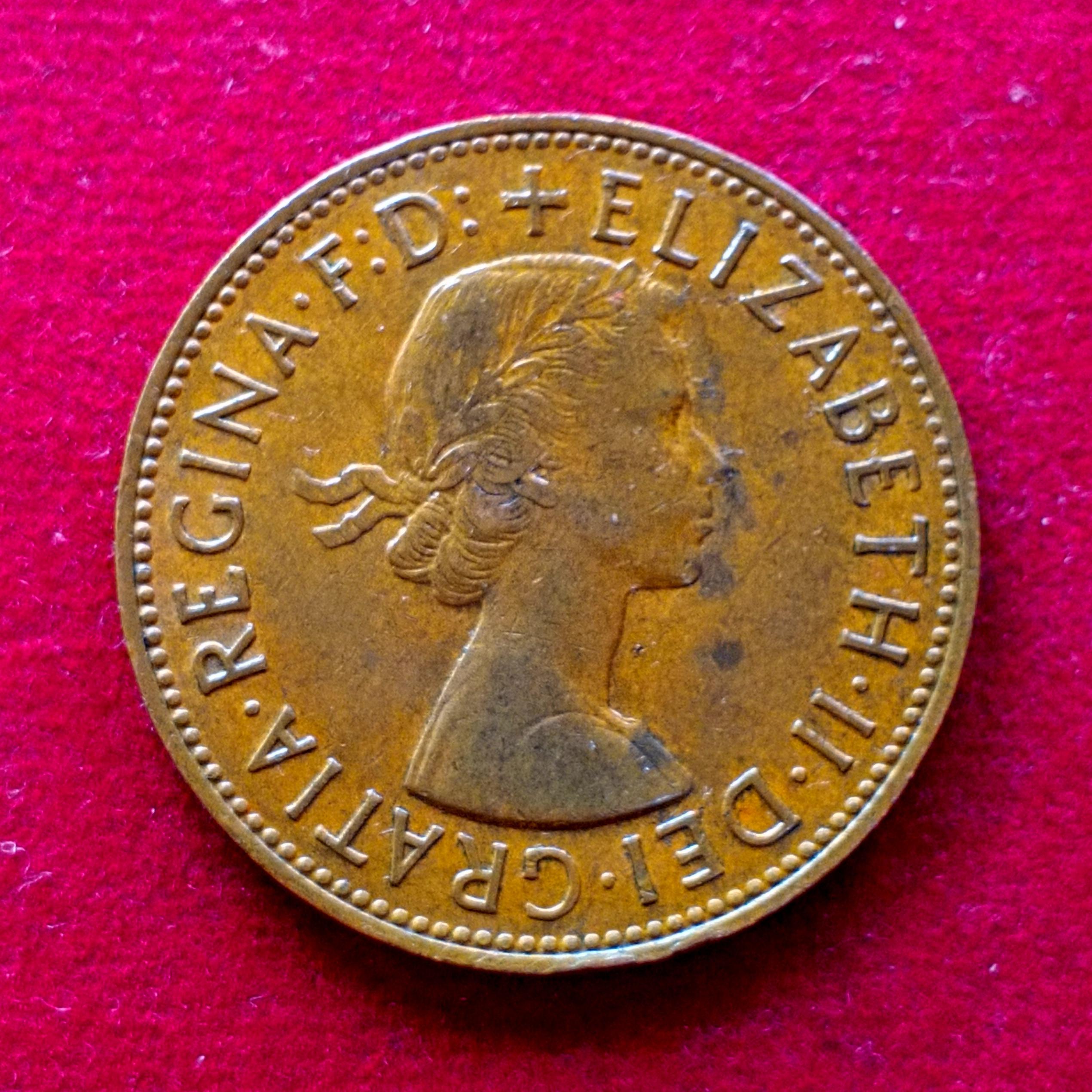 United Kingdom (UK) 1 Penny Elizabeth II 1962 Coin