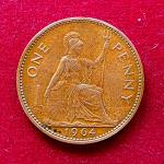 United Kingdom (UK) 1 Penny Elizabeth II 1964 Coin