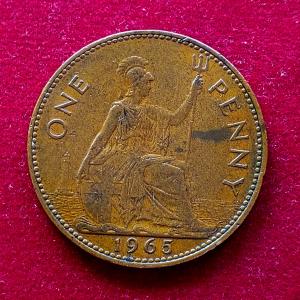 United Kingdom (UK) 1 Penny Elizabeth II 1965 Coin