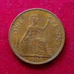 United Kingdom (UK) 1 Penny Elizabeth II 1966 Coin