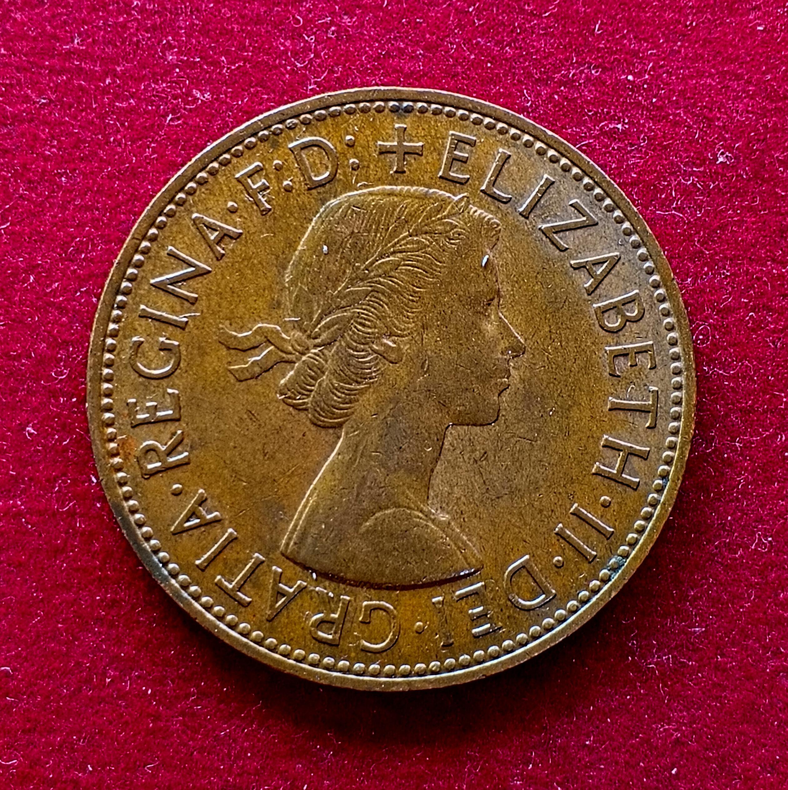 United Kingdom (UK) 1 Penny Elizabeth II 1966 Coin
