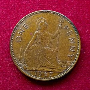 United Kingdom (UK) 1 Penny Elizabeth II 1967 Coin