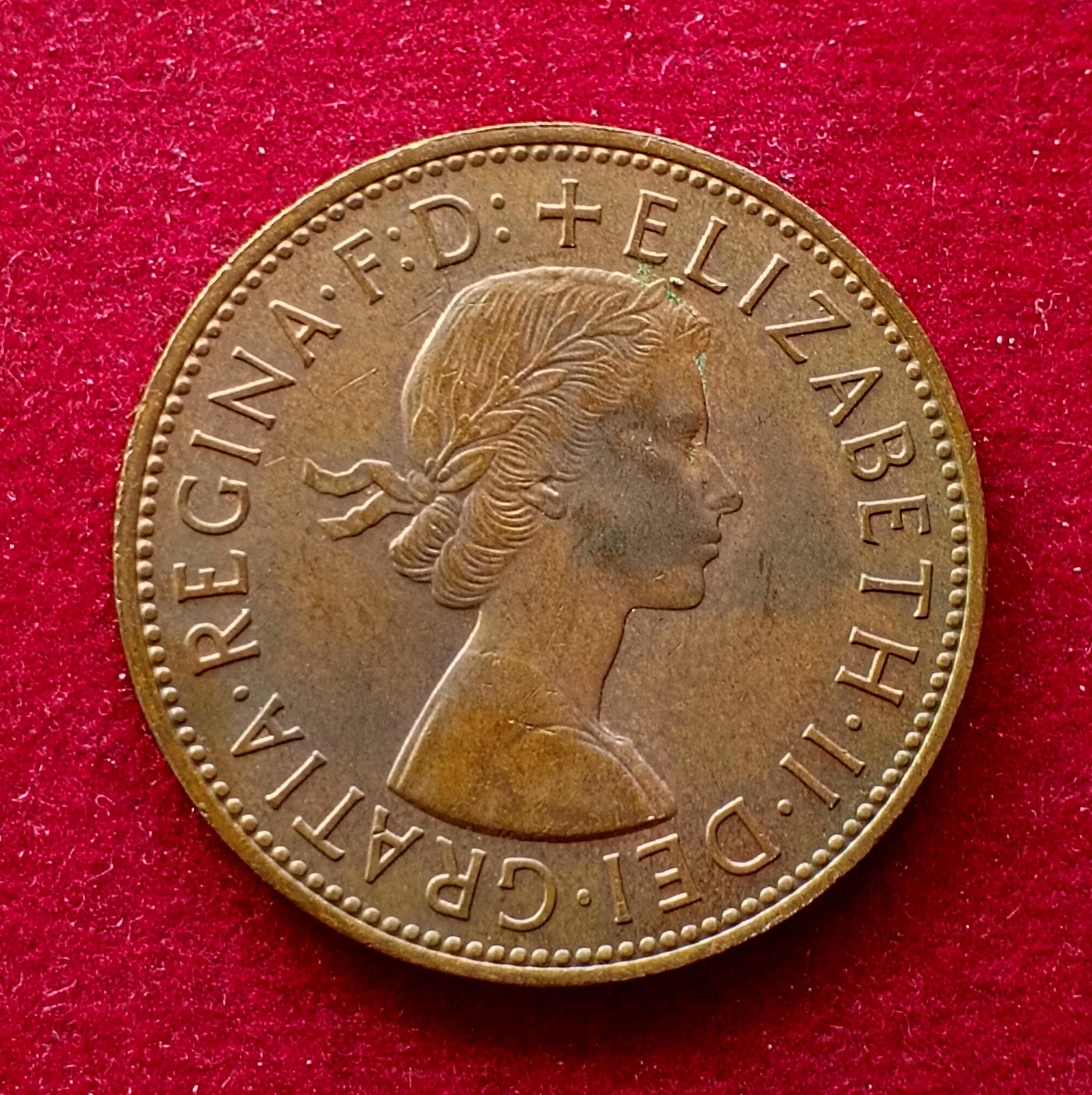 United Kingdom (UK) 1 Penny Elizabeth II 1967 Coin