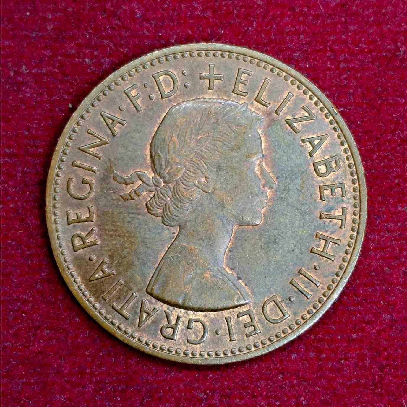 United Kingdom (UK) 1 Penny Elizabeth II 1967 Coin