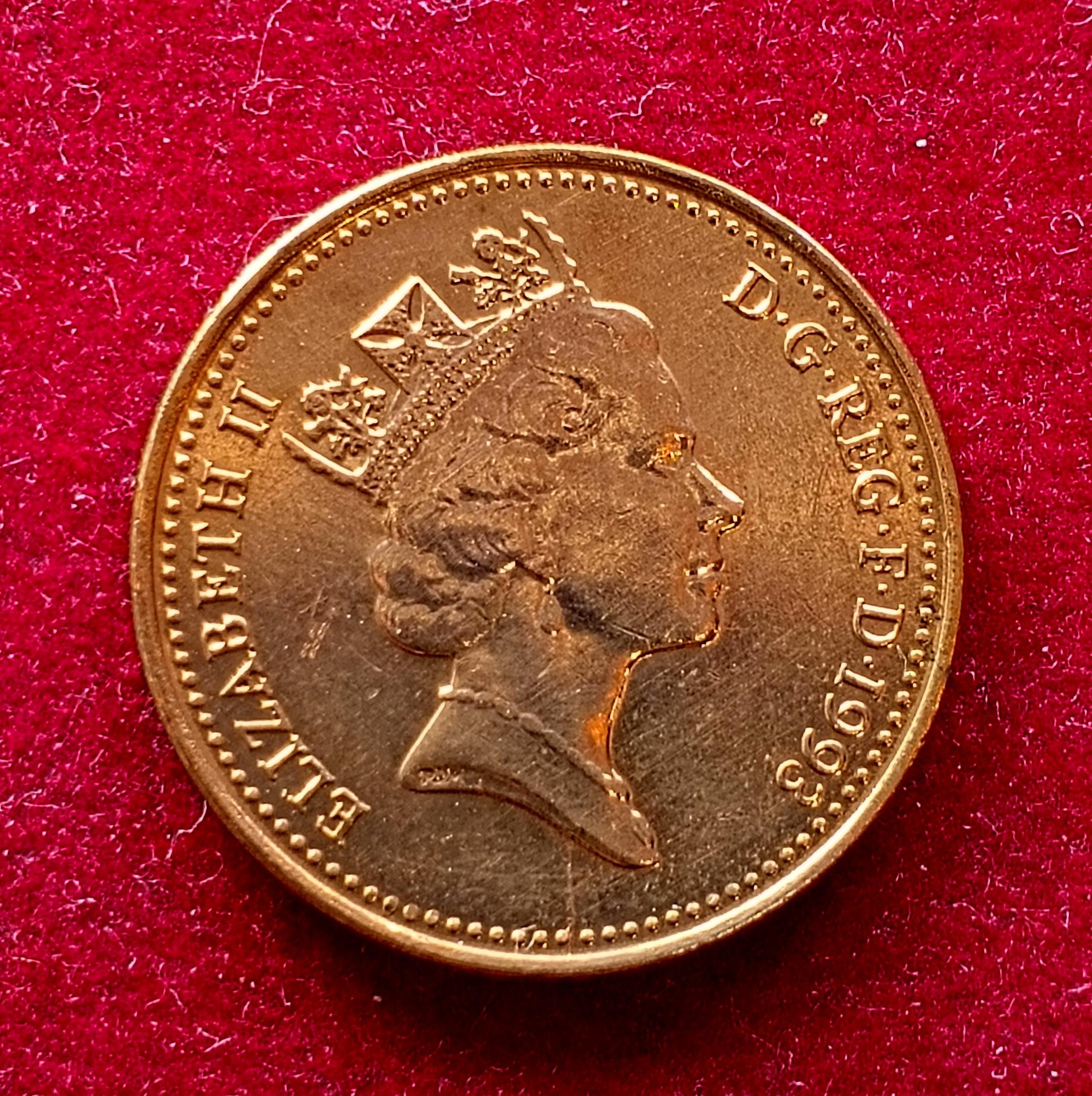 United Kingdom (UK) 1 Penny Elizabeth II 1993 Coin