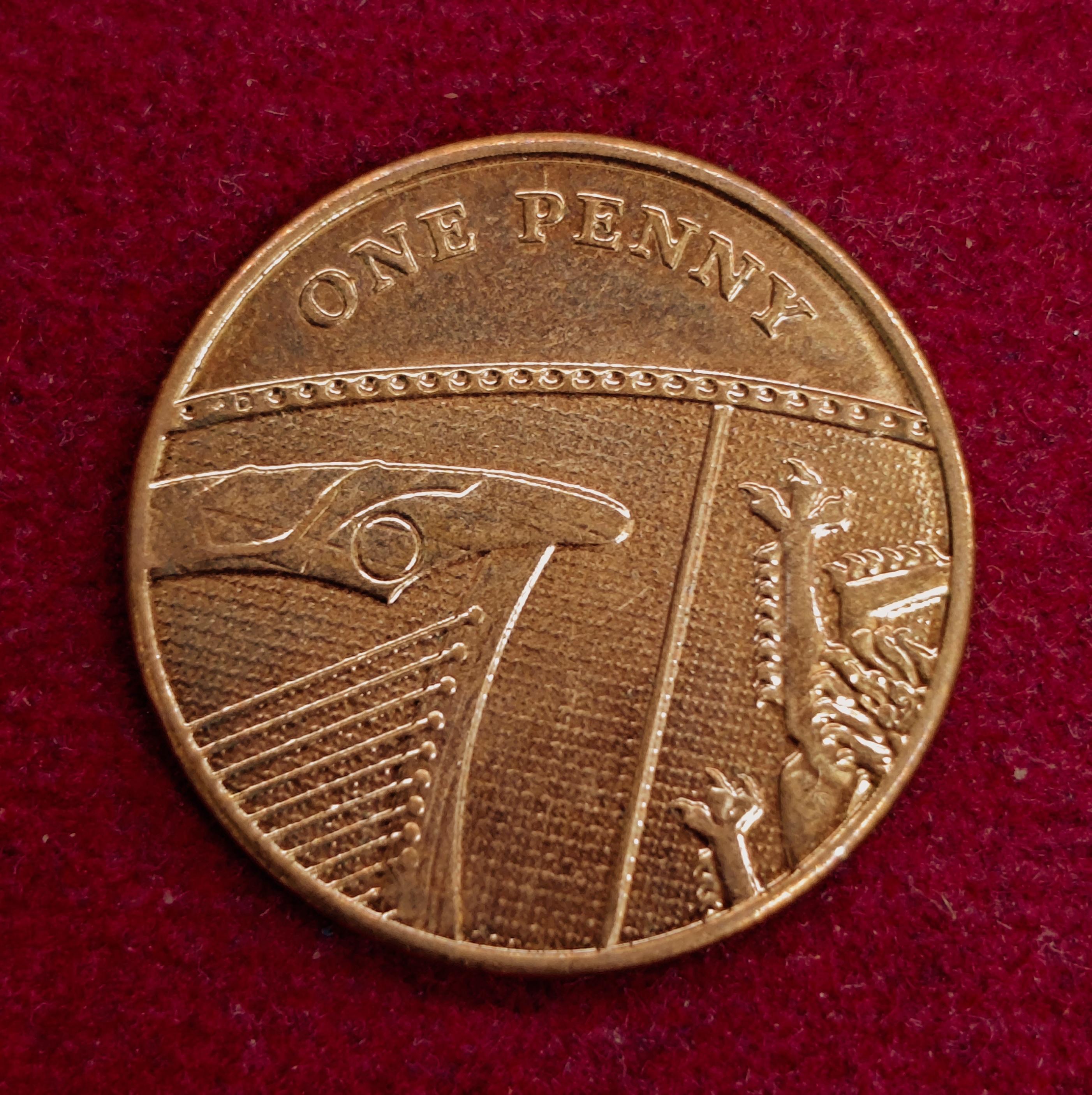 United Kingdom (UK) 1 Penny Elizabeth II 2012 Coin